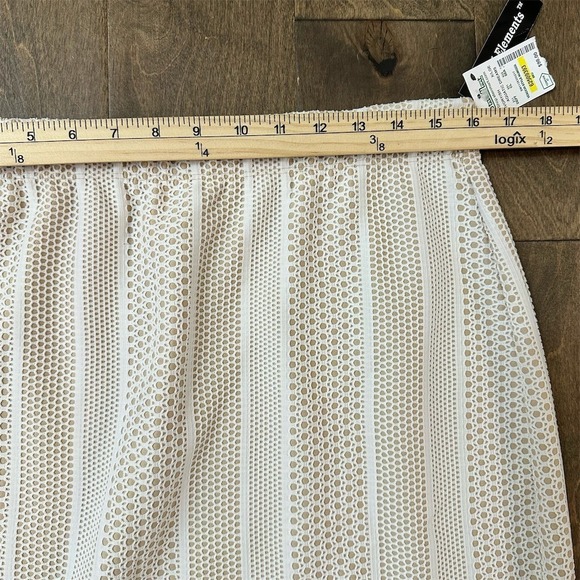 Travel Elements Skirt Womens XL Ivory Striped Straight Pencil Knee Pull On - Picture 6 of 9